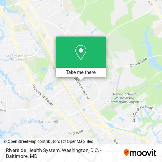 Mapa de Riverside Health System