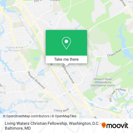 Living Waters Christian Fellowship map