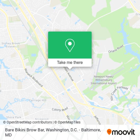 Bare Bikini Brow Bar map