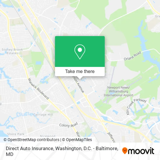 Direct Auto Insurance map