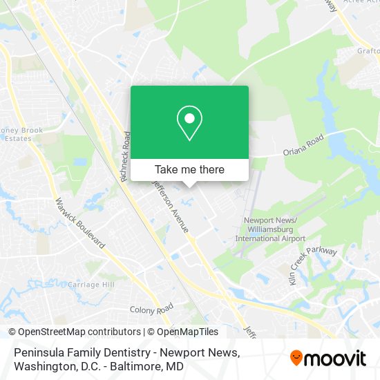 Peninsula Family Dentistry - Newport News map