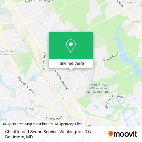 Mapa de Chauffeured Sedan Service