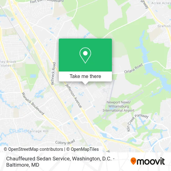 Chauffeured Sedan Service map