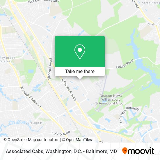 Associated Cabs map