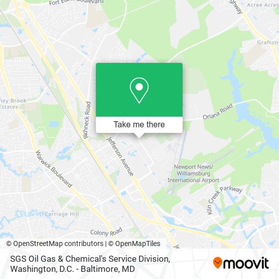 SGS Oil Gas & Chemical's Service Division map
