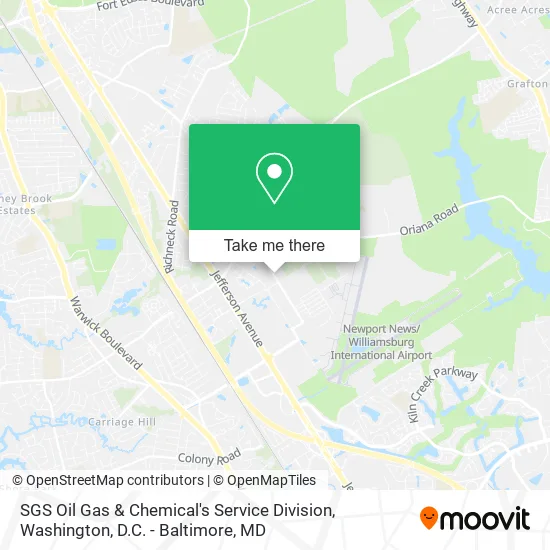 SGS Oil Gas & Chemical's Service Division map