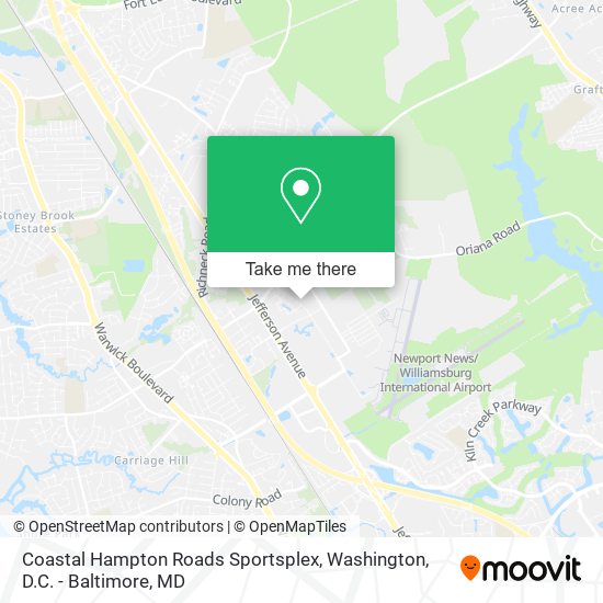 Coastal Hampton Roads Sportsplex map