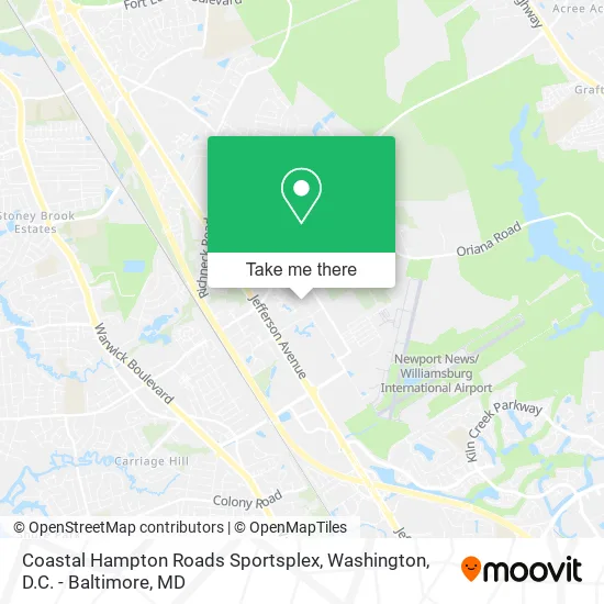 Mapa de Coastal Hampton Roads Sportsplex