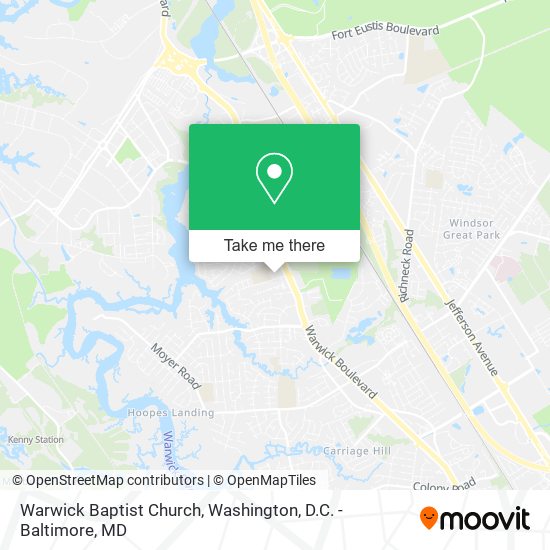 Mapa de Warwick Baptist Church