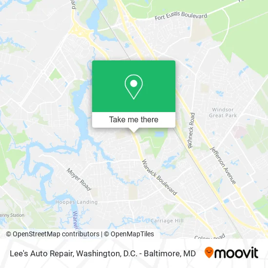 Lee's Auto Repair map
