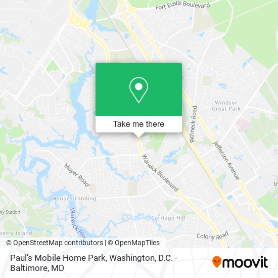 Paul's Mobile Home Park map