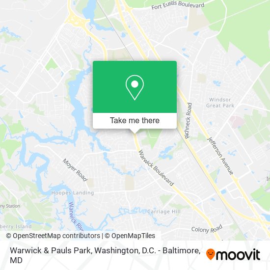 Warwick & Pauls Park map