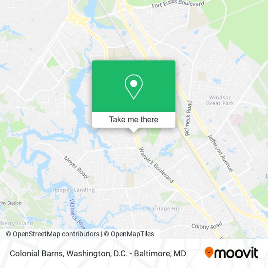 Colonial Barns map