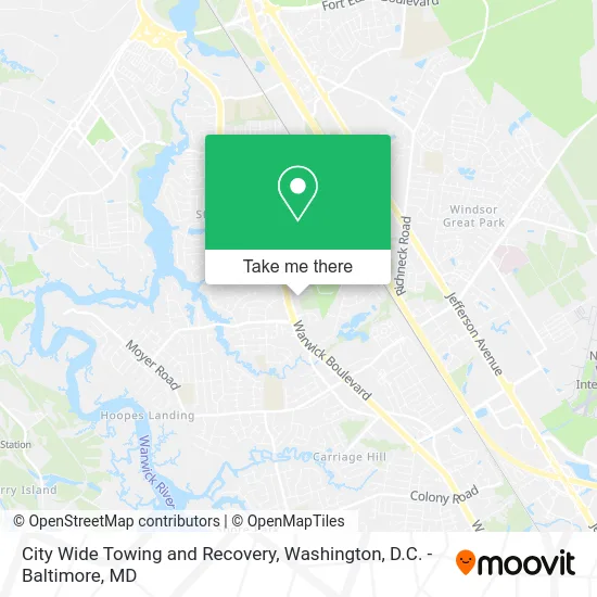 City Wide Towing and Recovery map