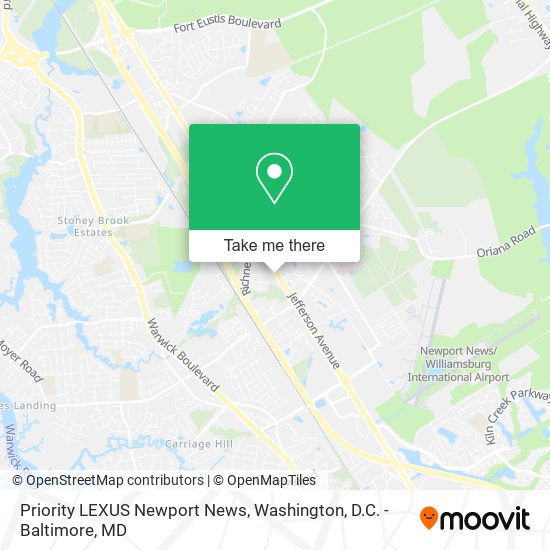 Mapa de Priority LEXUS Newport News