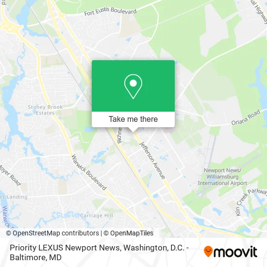 Priority LEXUS Newport News map