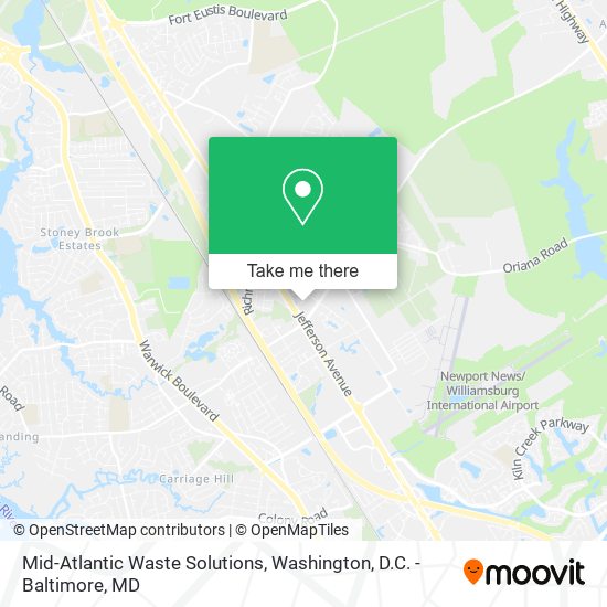 Mapa de Mid-Atlantic Waste Solutions