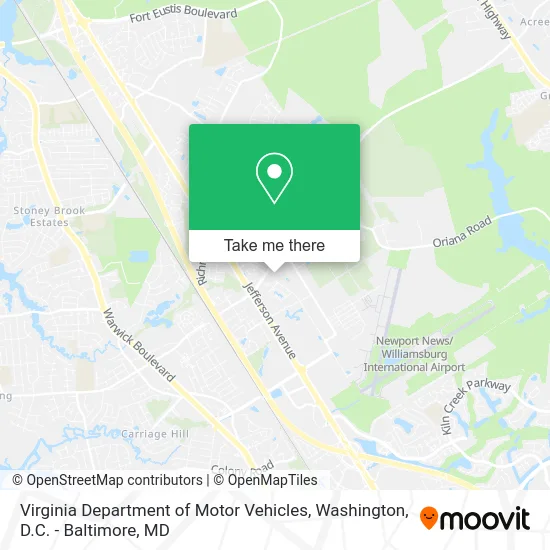 Virginia Department of Motor Vehicles map