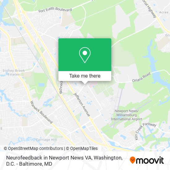 Neurofeedback in Newport News VA map