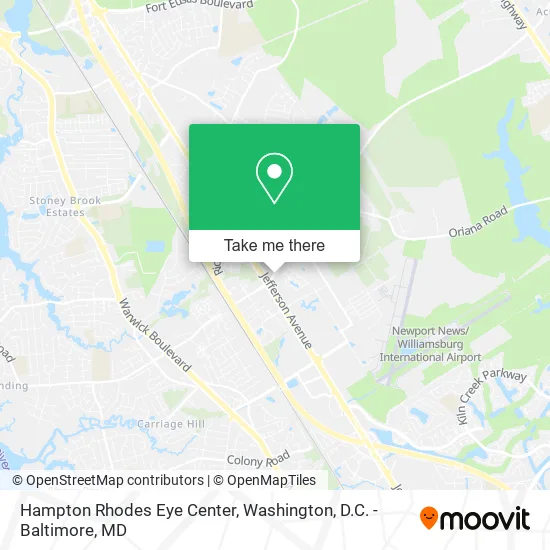 Hampton Rhodes Eye Center map
