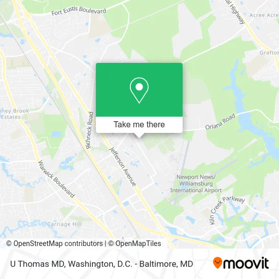 U Thomas MD map