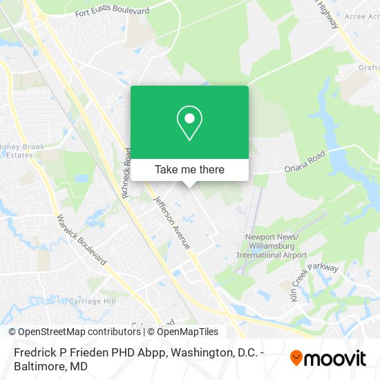 Fredrick P Frieden PHD Abpp map