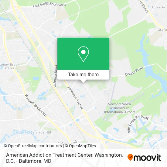 Mapa de American Addiction Treatment Center