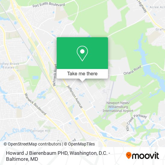 Howard J Bierenbaum PHD map