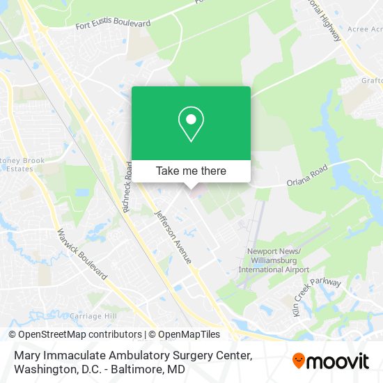 Mary Immaculate Ambulatory Surgery Center map