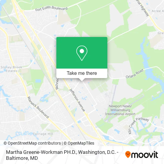 Martha Greene-Workman PH.D. map