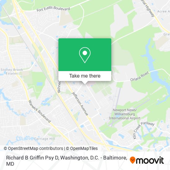 Richard B Griffin Psy D map