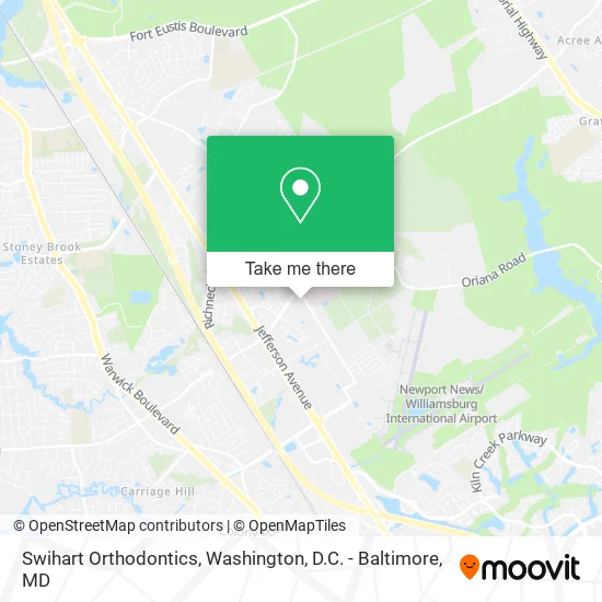 Swihart Orthodontics map