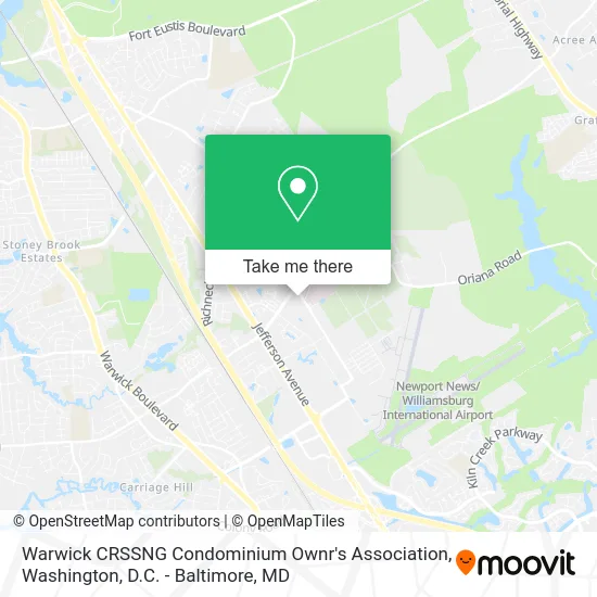 Warwick CRSSNG Condominium Ownr's Association map