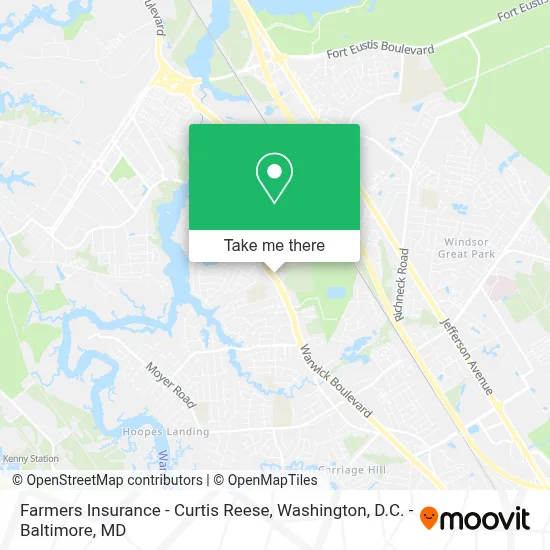 Farmers Insurance - Curtis Reese map
