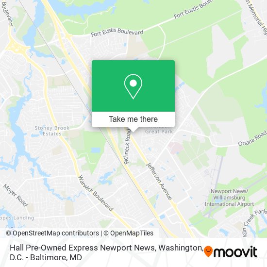 Mapa de Hall Pre-Owned Express Newport News