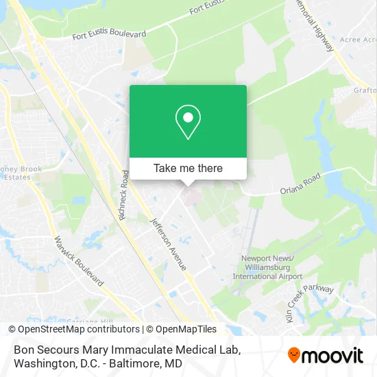 Bon Secours Mary Immaculate Medical Lab map