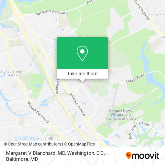 Margaret V Blanchard, MD map