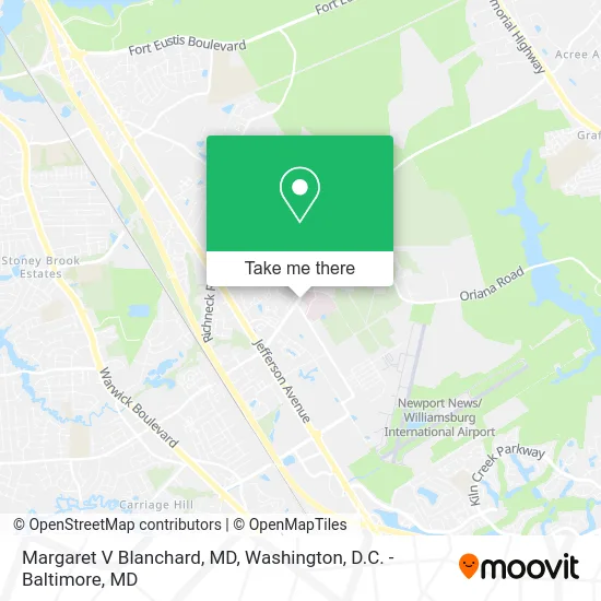 Margaret V Blanchard, MD map