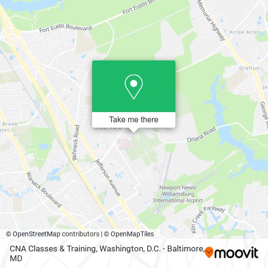 CNA Classes & Training map
