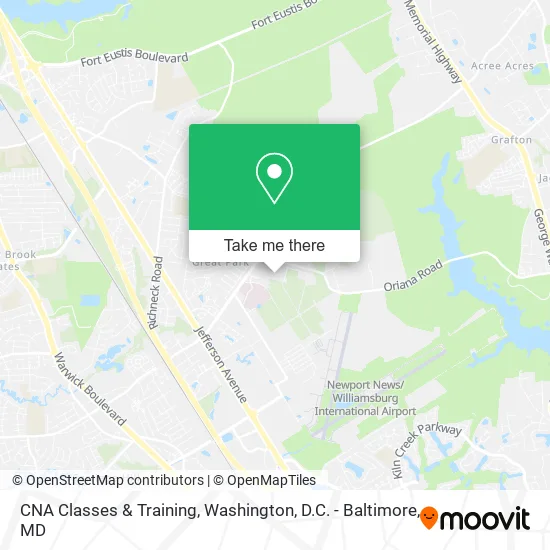 CNA Classes & Training map