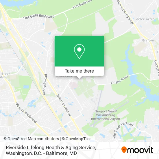 Riverside Lifelong Health & Aging Service map