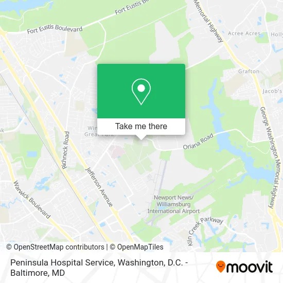 Peninsula Hospital Service map