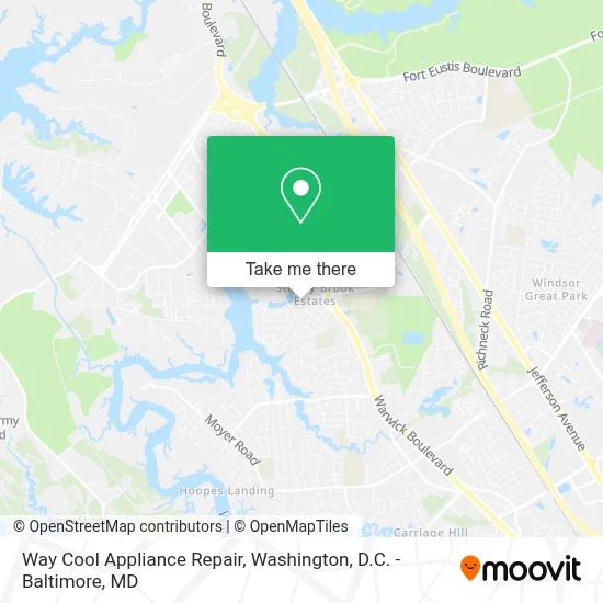 Way Cool Appliance Repair map