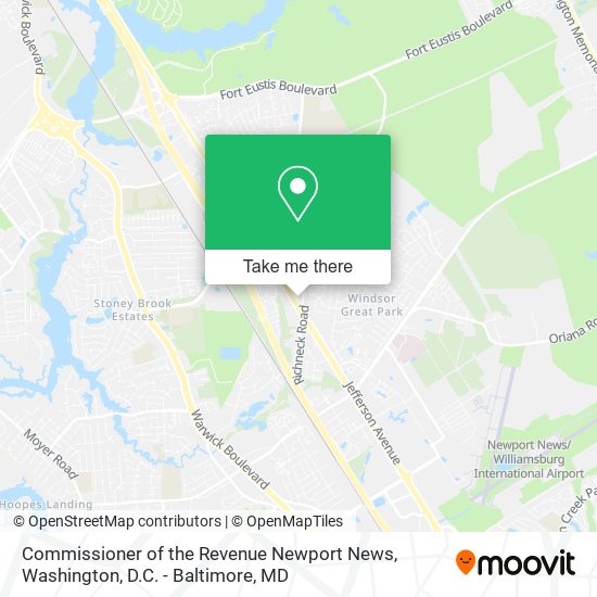 Commissioner of the Revenue Newport News map