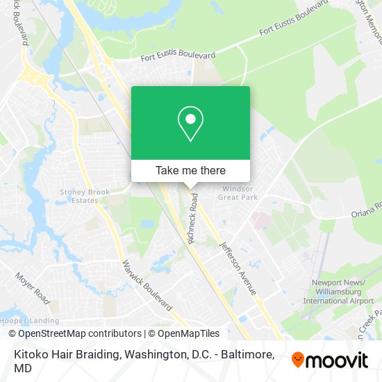 Kitoko Hair Braiding map