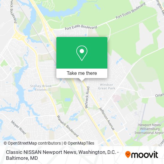 Classic NISSAN Newport News map
