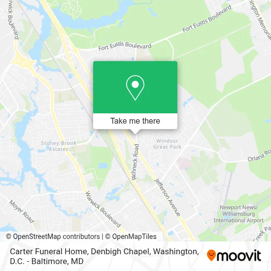 Carter Funeral Home, Denbigh Chapel map