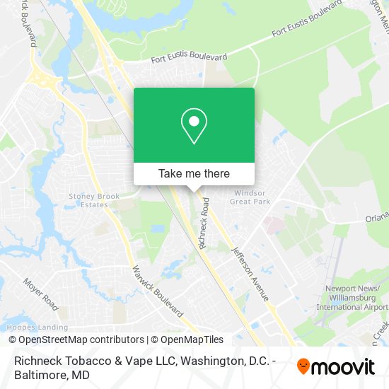 Mapa de Richneck Tobacco & Vape LLC