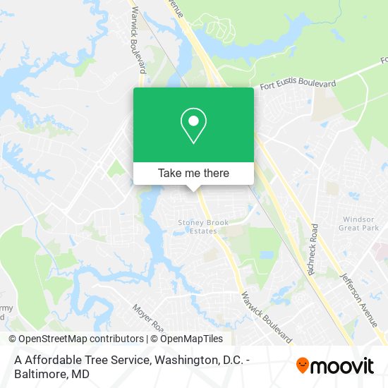 A Affordable Tree Service map