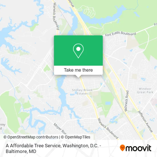 A Affordable Tree Service map